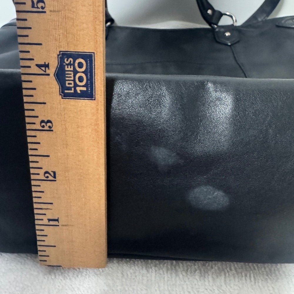 Coach Emma Daisy Shoulder Bag Black Leather Purse Vintage F23973 - Picture 7 of 8